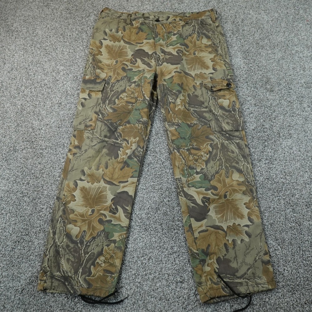 VTG Liberty Pants Mens 40X32 Brown Green Advantage Camo Cargo Hunting Outdoor